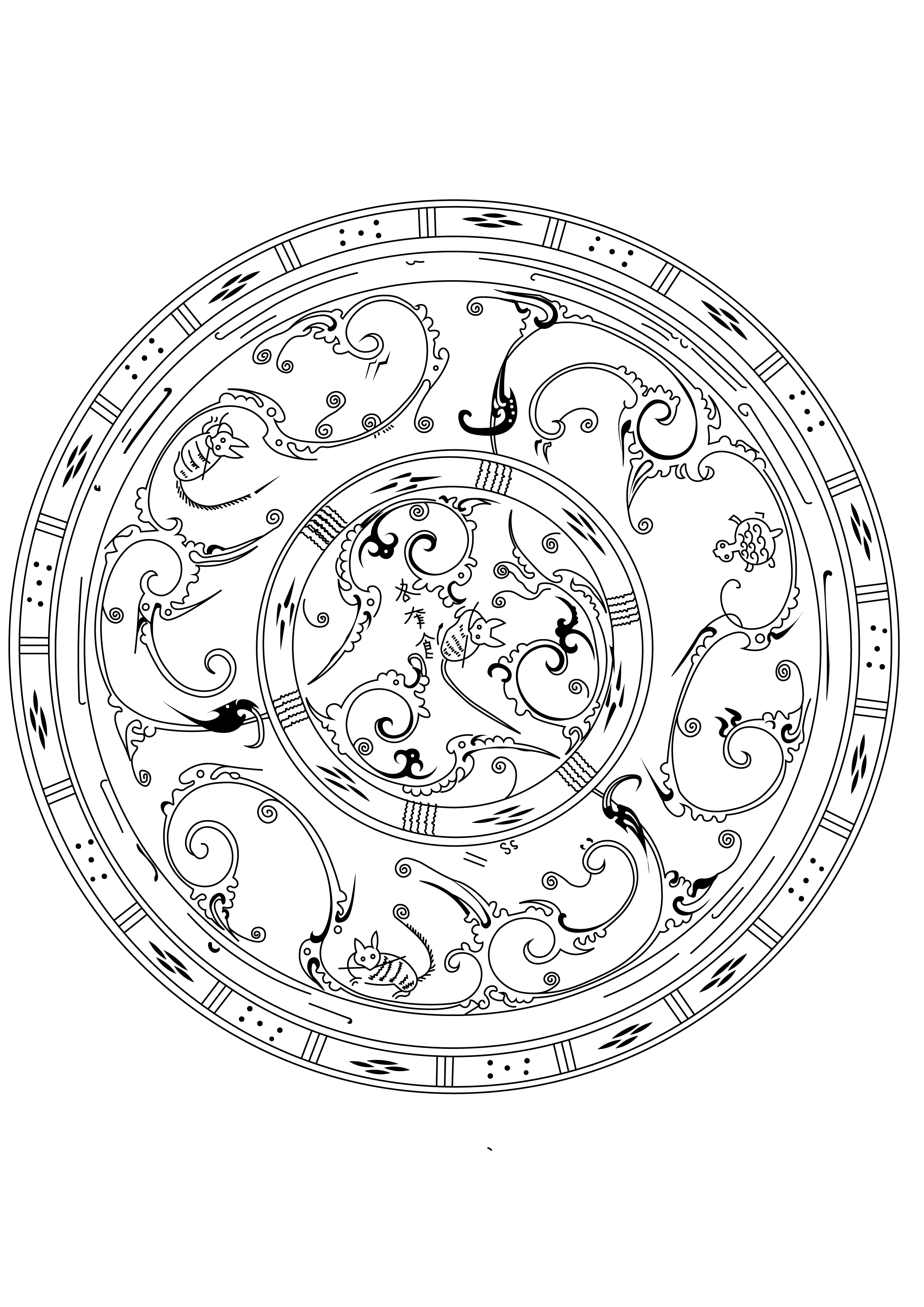 三猫龟纹